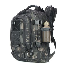 Tactical Backpack 3 Day Assault Pack, Expandable Military Bug Out Bag,Large-capacity army daypack expands for extra gear, ideal for outdoor hikin (Color: BLACK Camo)