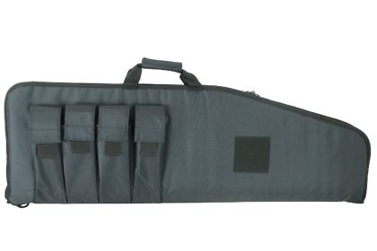 40 Inch Soft Equipment Case with 4 Front Accessory Pockets, Padded Long Storage Bag with Carry Handle and Full-Length Zipper for Outdoor Transpor (Color: Light Grey)