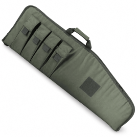 40 Inch Soft Equipment Case with 4 Front Accessory Pockets, Padded Long Storage Bag with Carry Handle and Full-Length Zipper for Outdoor Transpor (Color: Grey)